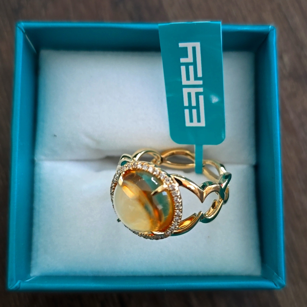 Effy Diamond citrine ring - Picture 2 of 4